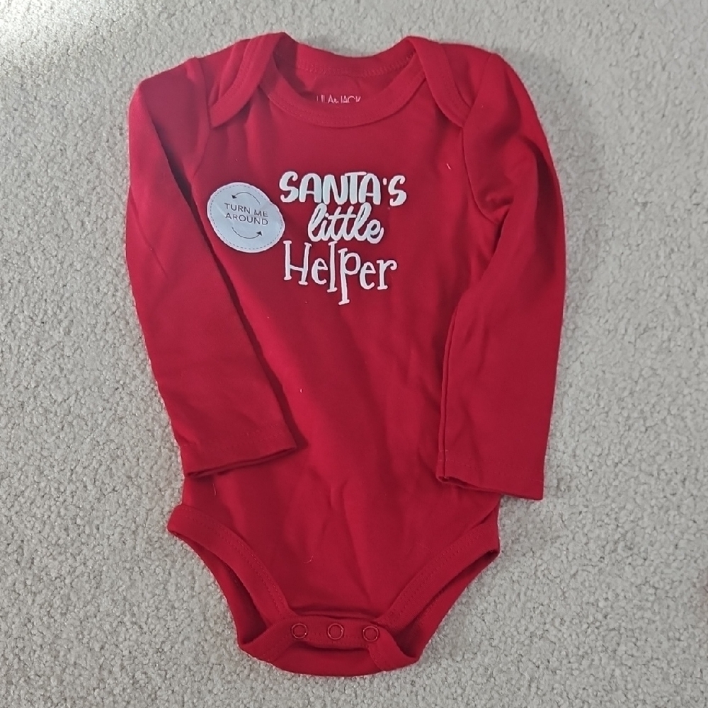 Lila & Jack Red Santa's Little Helper Kids One Piece